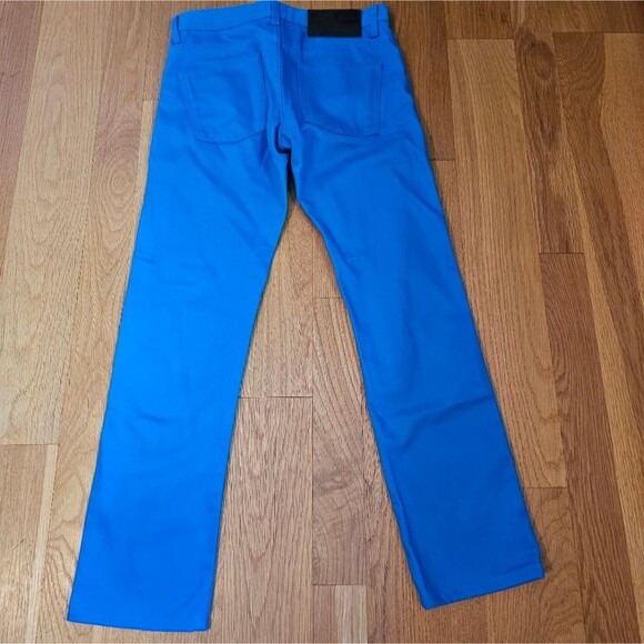 Naked & Famous Jeans Mens Size 32x32 Skinny Guy Electric Blue Selvedge Chino - Picture 3 of 7